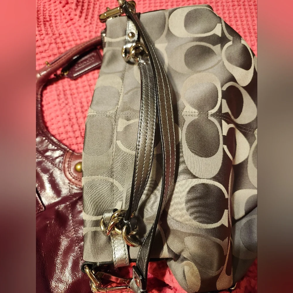 Coach y2k signature hobo silver grey monogram brand new vintage y2k condition - Picture 5 of 7